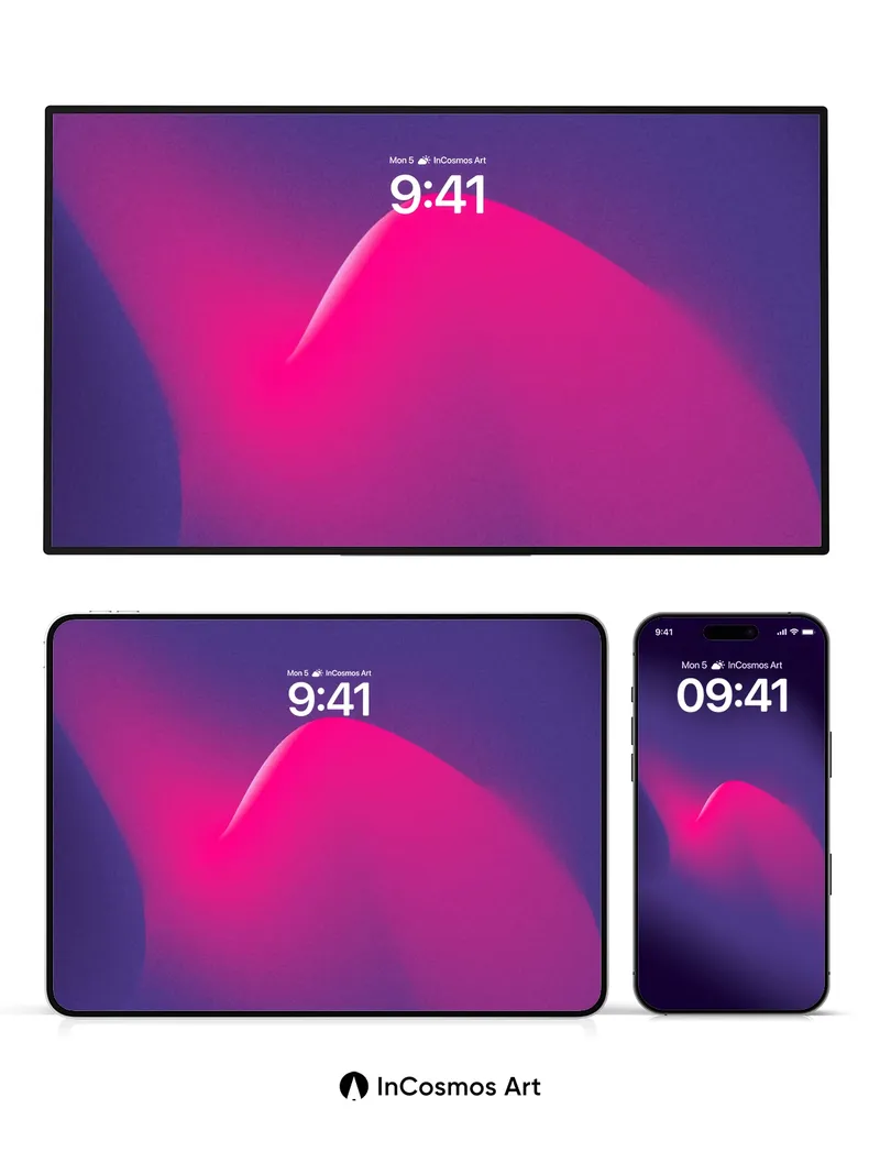 Neon Pulse Wallpaper with Liquid Light