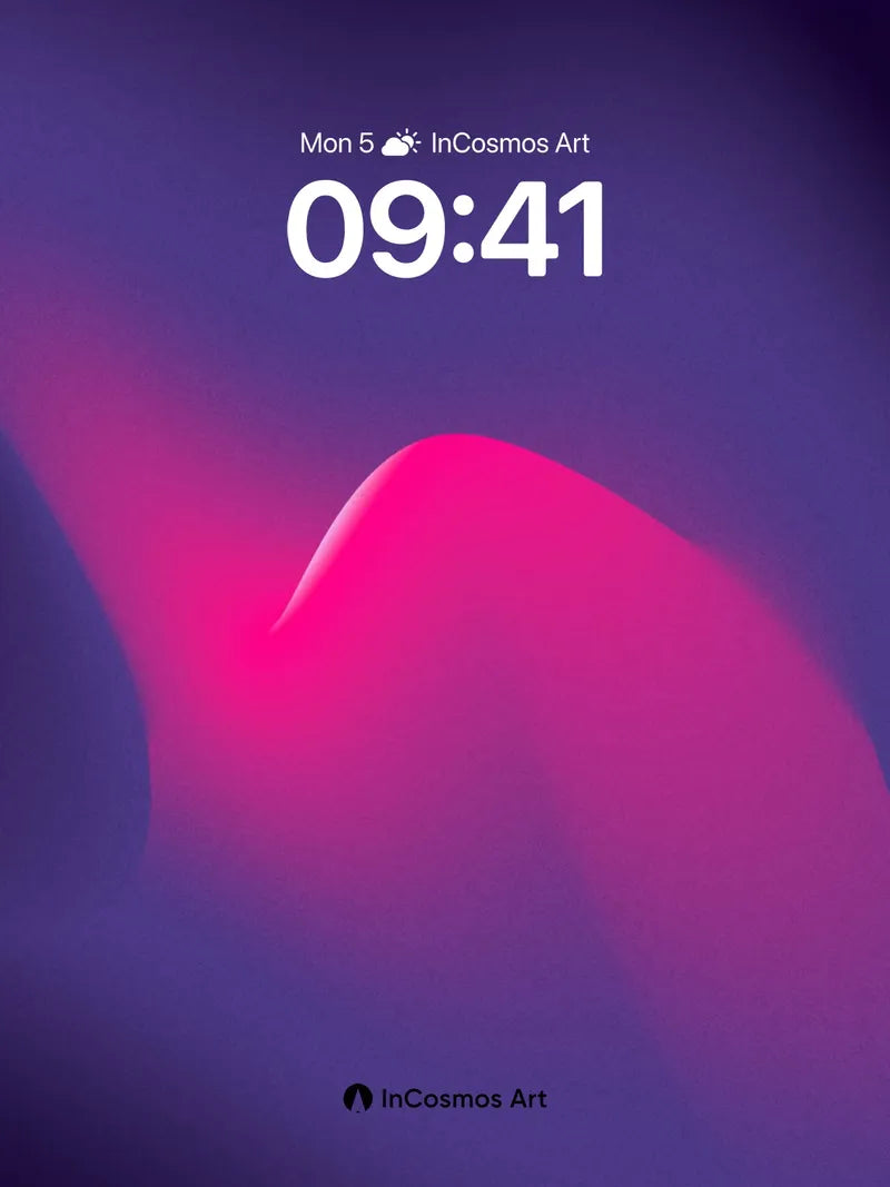 Neon Pulse Wallpaper with Liquid Light