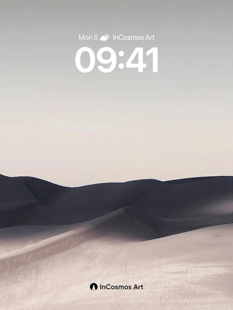Silent Dune Wallpaper with Shadowed Horizons