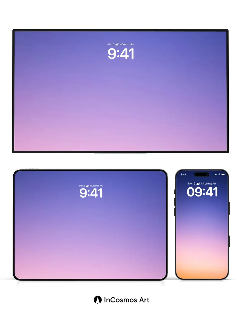 Serenity Gradient Wallpaper with Soft Horizon
