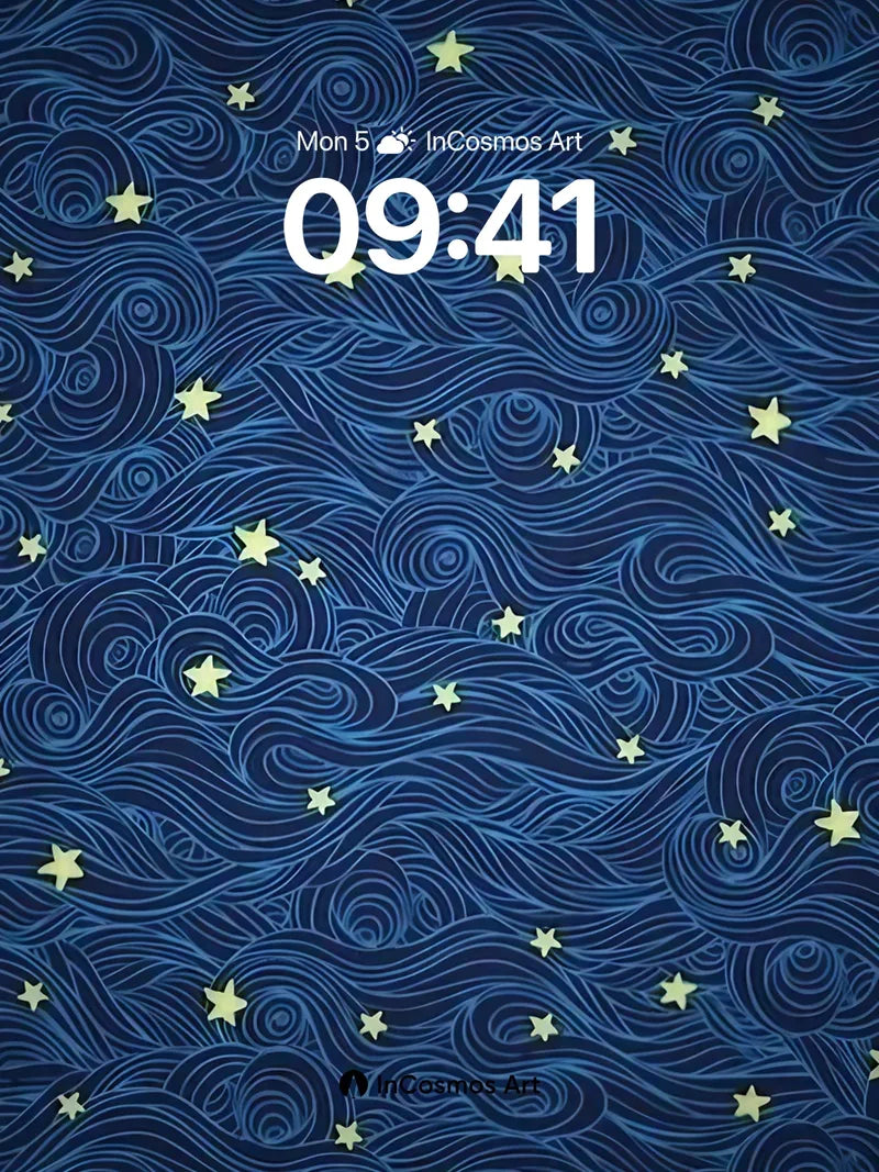 Starry Swirl Wallpaper with Celestial Whispers wallpaper for iPhone, iPad & Mac