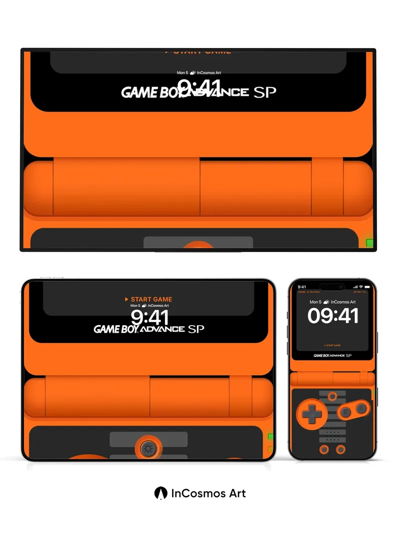 Nostalgic Pulse Wallpaper with Retro Game Console Glow