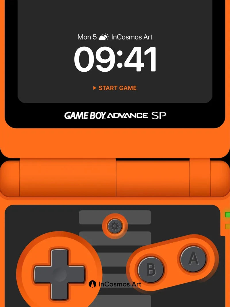 Nostalgic Pulse Wallpaper with Retro Game Console Glow