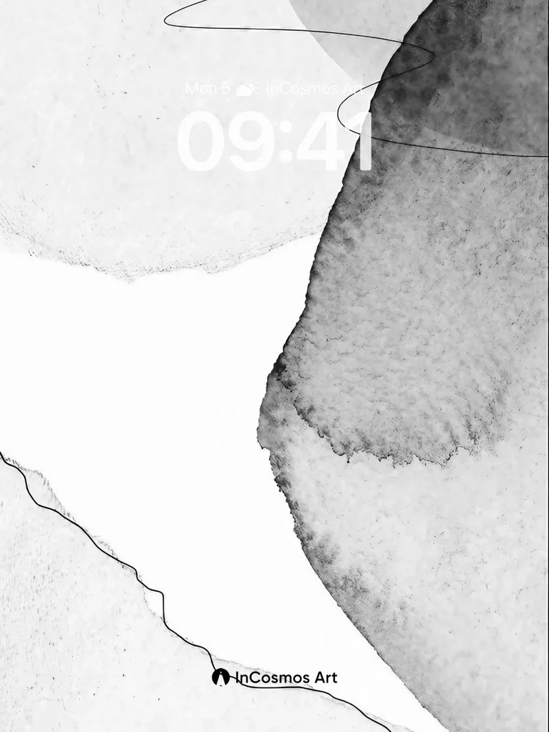 Serenity Ink Wallpaper with Floating Lines