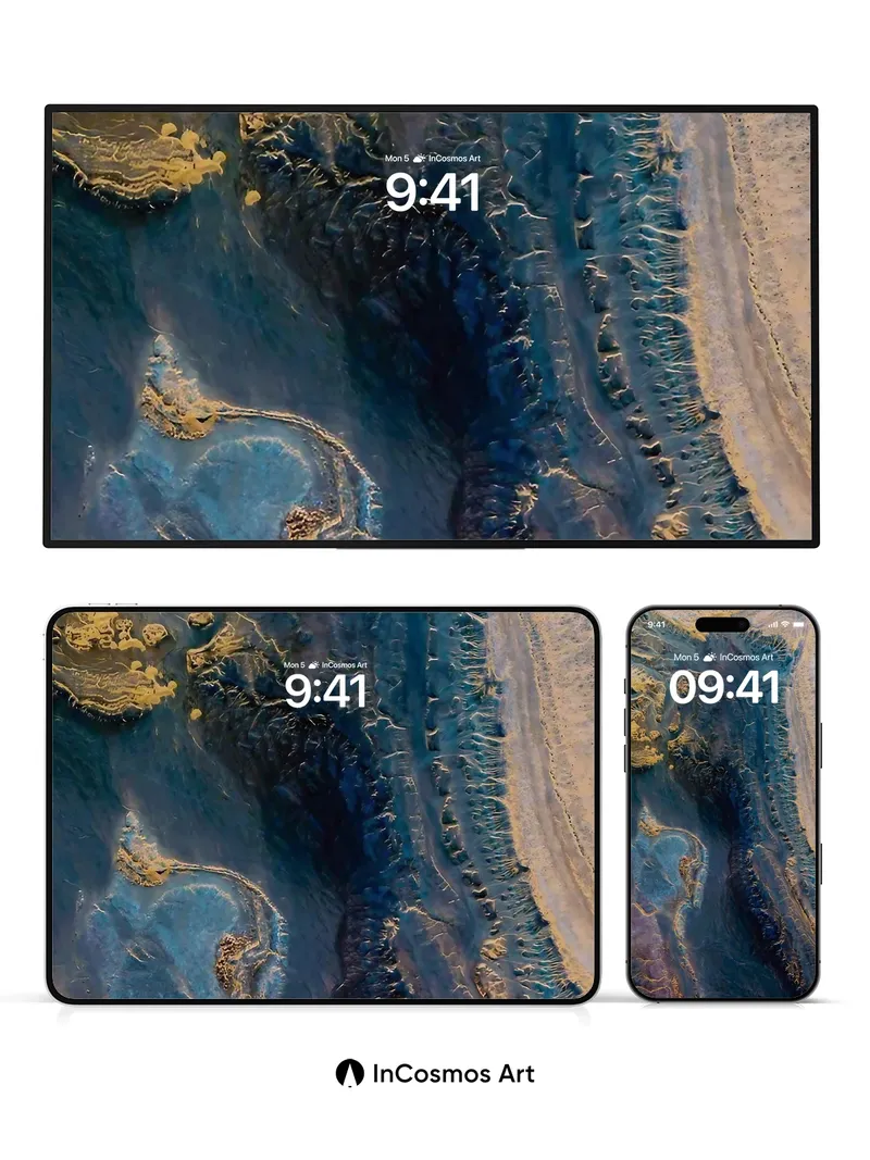 Canyon Pulse Wallpaper with Living Earth Veins