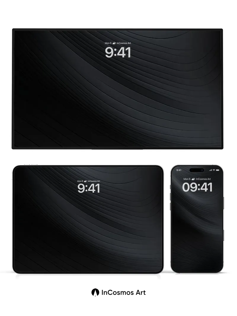 Shadow Weave Wallpaper with Silent Curves