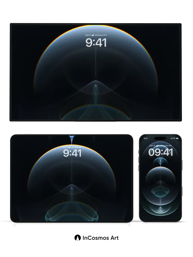 Serenity Sphere Wallpaper with Ethereal Light Veils