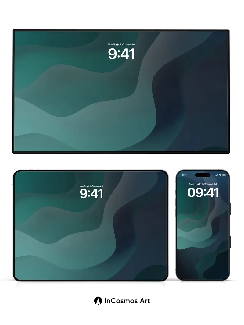 Serenity Wave Wallpaper with Depth Layers