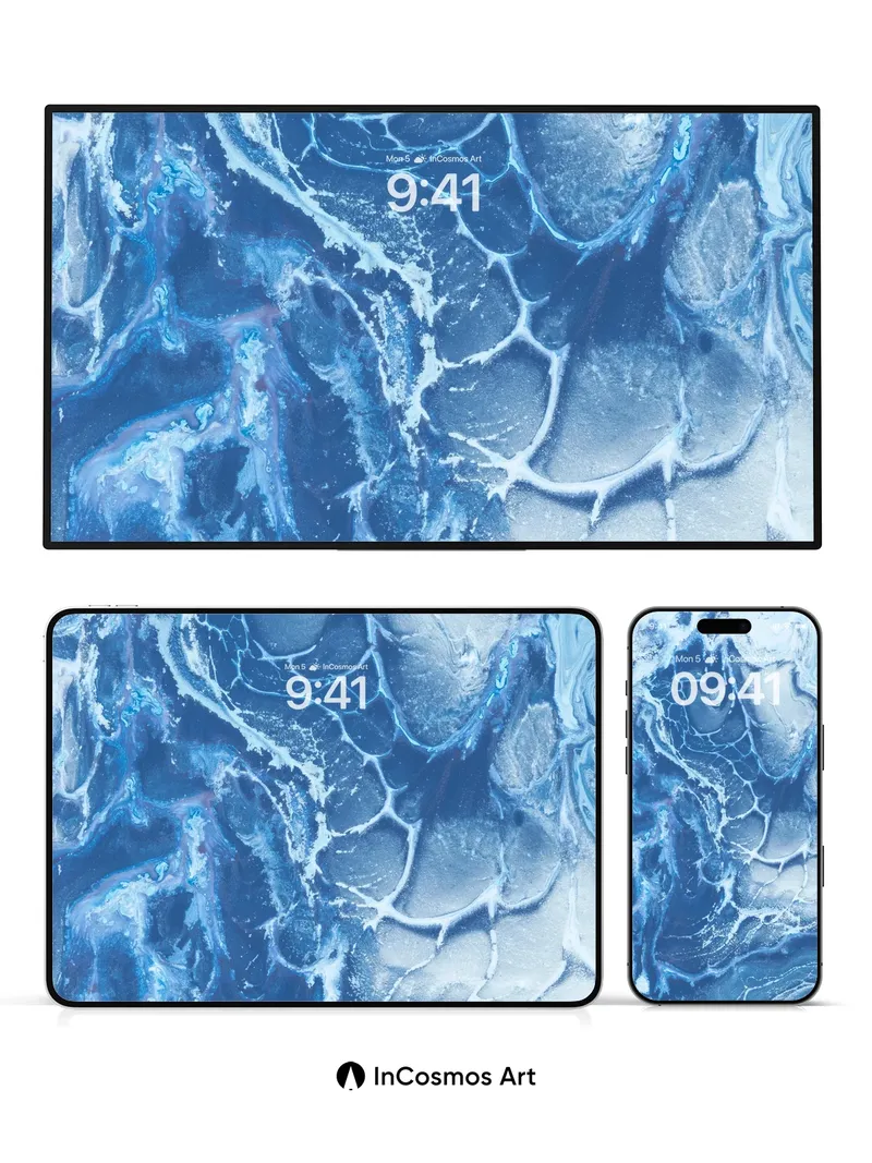 Frost Vein Wallpaper with Cracked Light