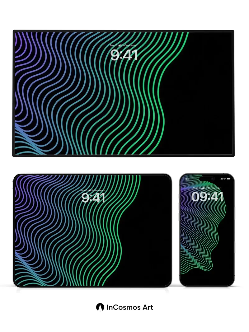 Neon Pulse Wallpaper with Electric Flow