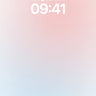 Phone lock-screen preview of a minimal pastel pink-to-pale-blue gradient