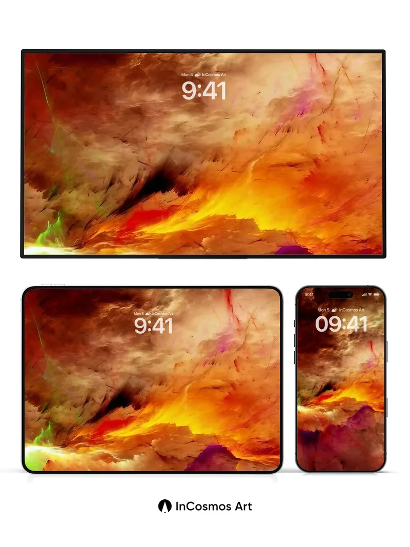 Incandescent Storm Wallpaper with Cosmic Veins