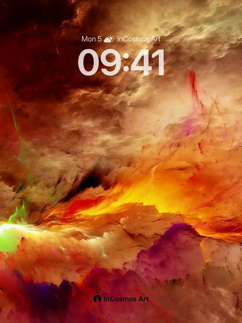 Incandescent Storm Wallpaper with Cosmic Veins