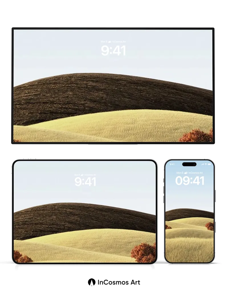 Golden Hush Wallpaper with Whispering Hills