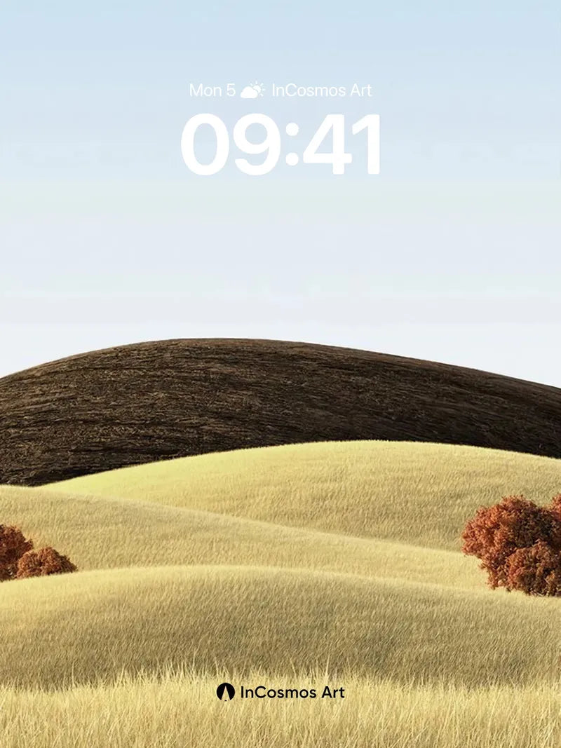 Golden Hush Wallpaper with Whispering Hills