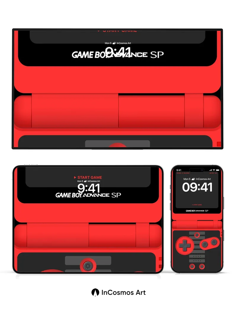 Nostalgic Pixel Glow Wallpaper with Game Boy Pulse