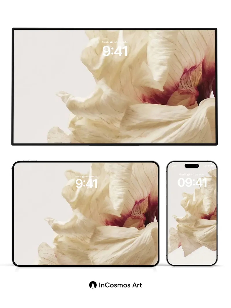 Silken Hush Wallpaper with Faded Petals