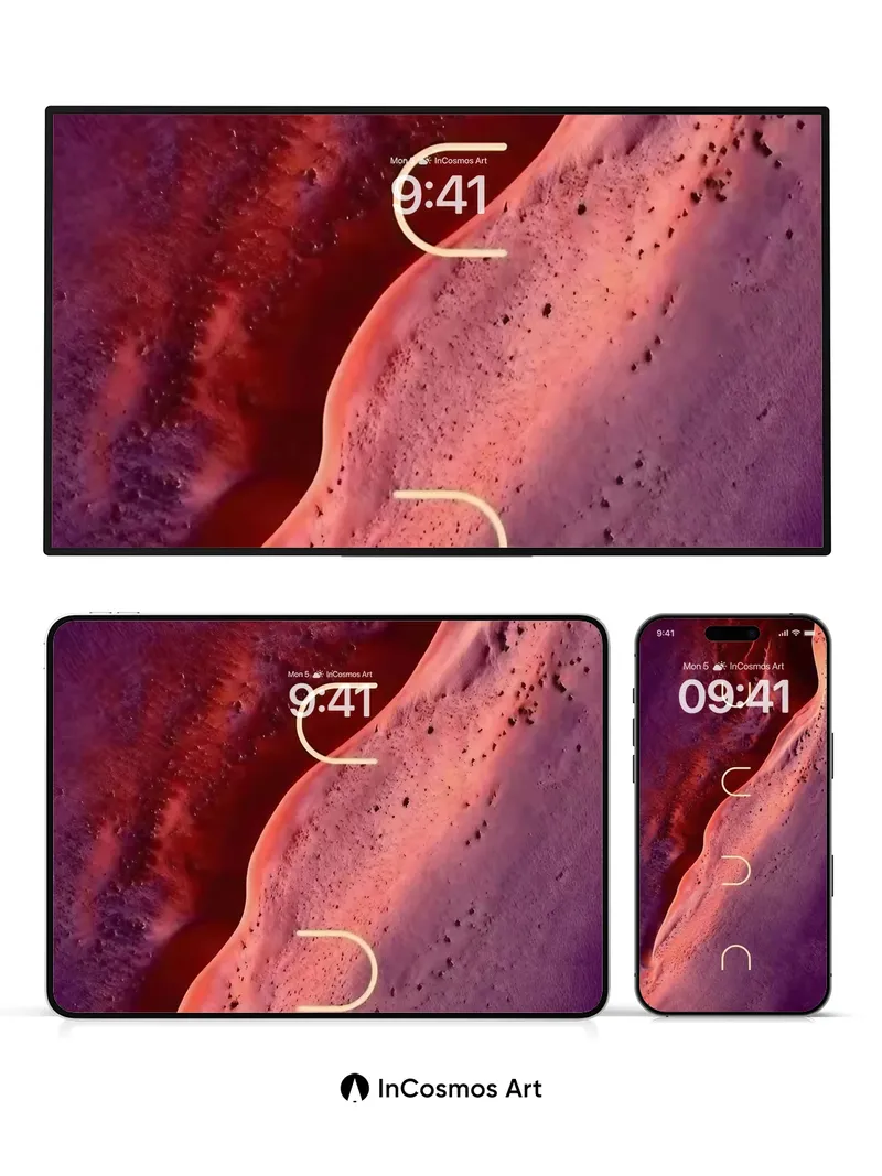 Velvet Dunes Wallpaper with Hidden Lines