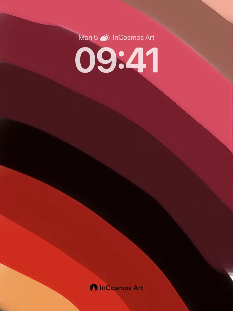 Velvet Eclipse Wallpaper with Curved Depth