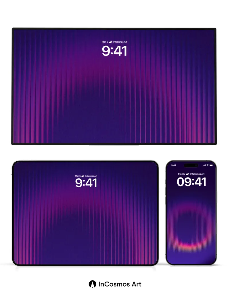 Neon Pulse Wallpaper with Vertical Light Veins