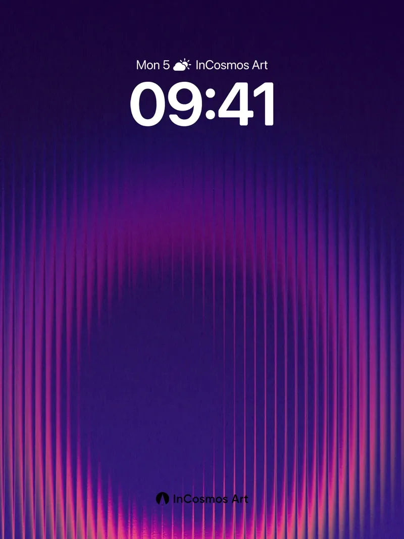 Neon Pulse Wallpaper with Vertical Light Veins