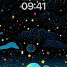Starry Night Mirage Wallpaper with Floating Clouds wallpaper for iPhone, iPad & Mac
