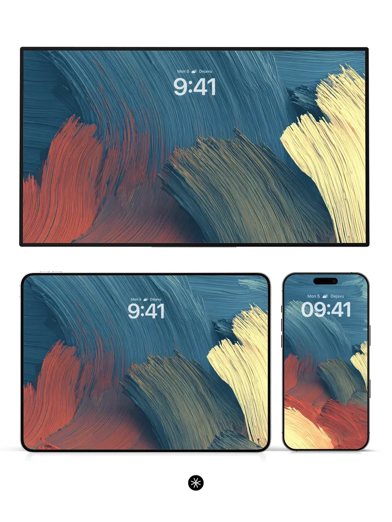 Sweeping Brushstrokes Abstract Wallpaper