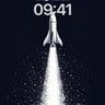 Cosmic Ascent Wallpaper with Starlight Trail wallpaper for iPhone, iPad & Mac