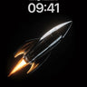 Futuristic Flame Wallpaper with Sleek Rocket Design wallpaper for iPhone, iPad & Mac