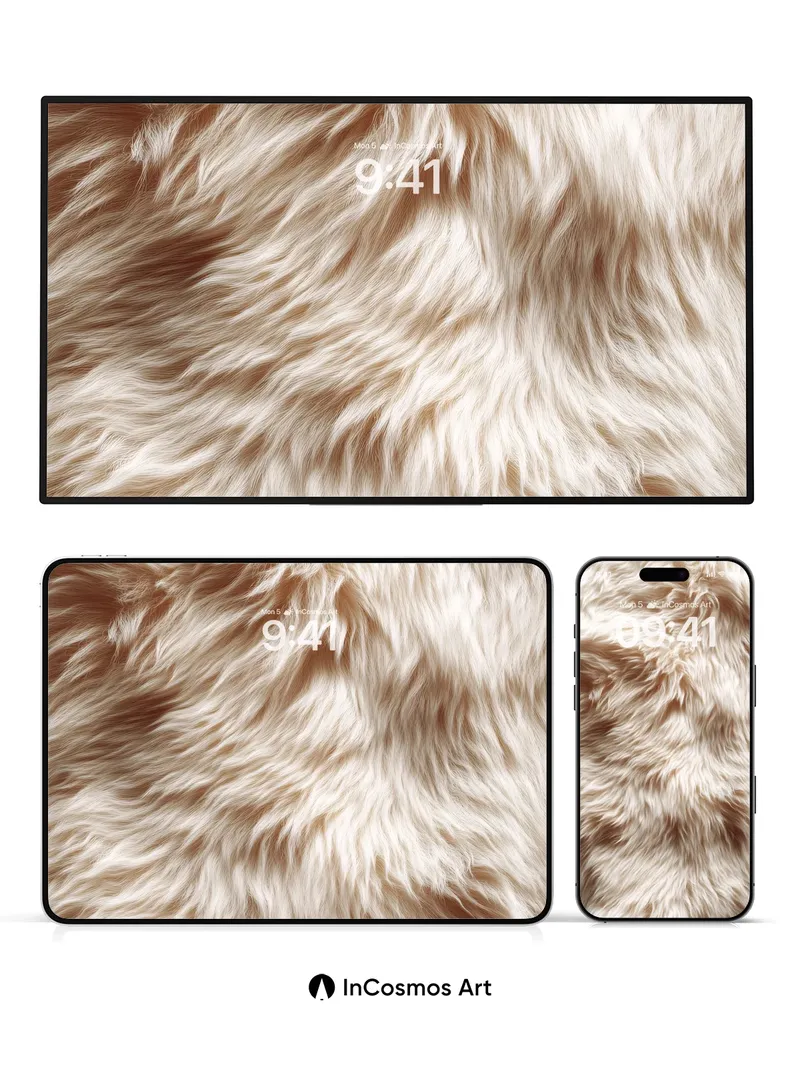 Silken Fur Wallpaper with Gentle Waves