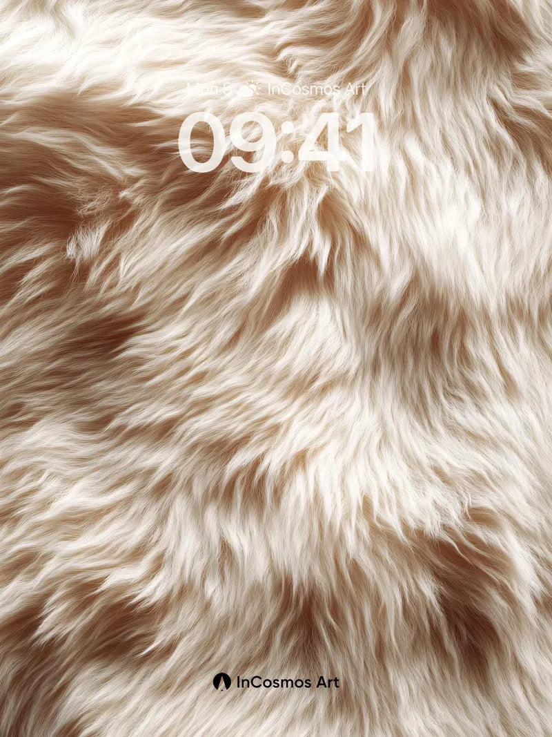 Silken Fur Wallpaper with Gentle Waves