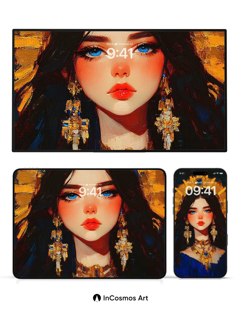 Regal Radiance Wallpaper with Golden Halo