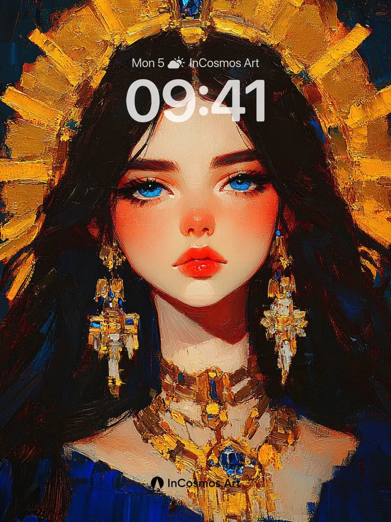 Regal Radiance Wallpaper with Golden Halo