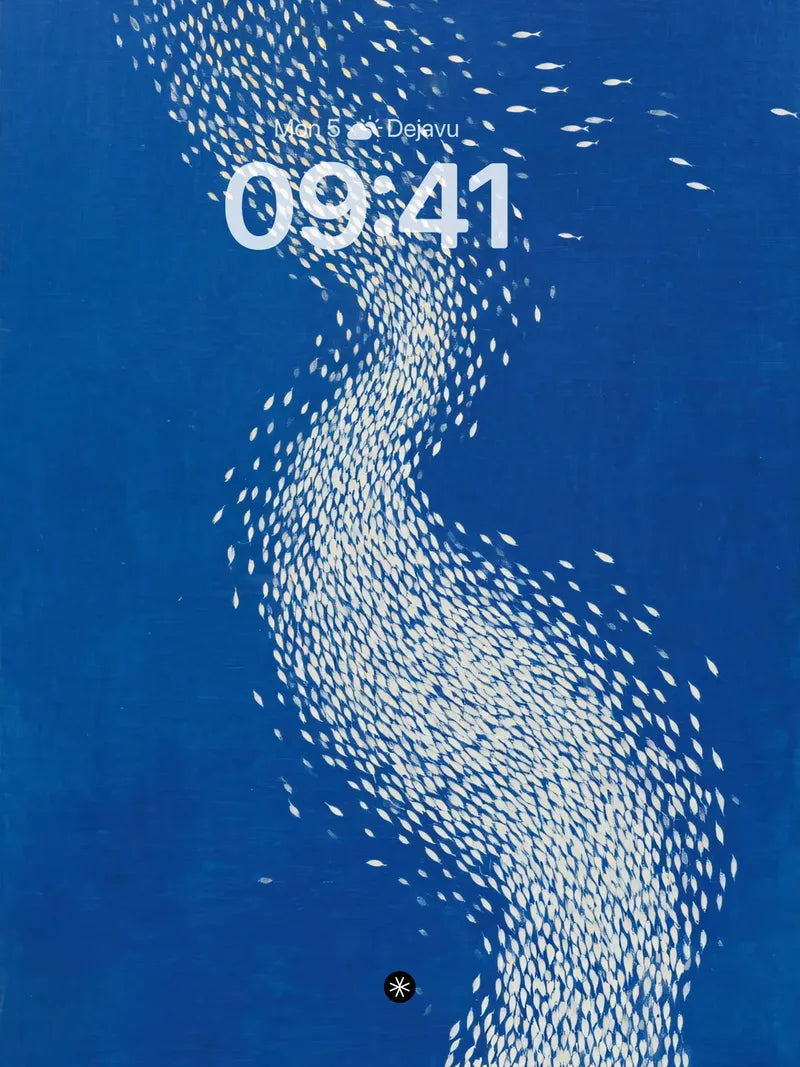 Deep Sea School of Fish Flowing Wallpaper
