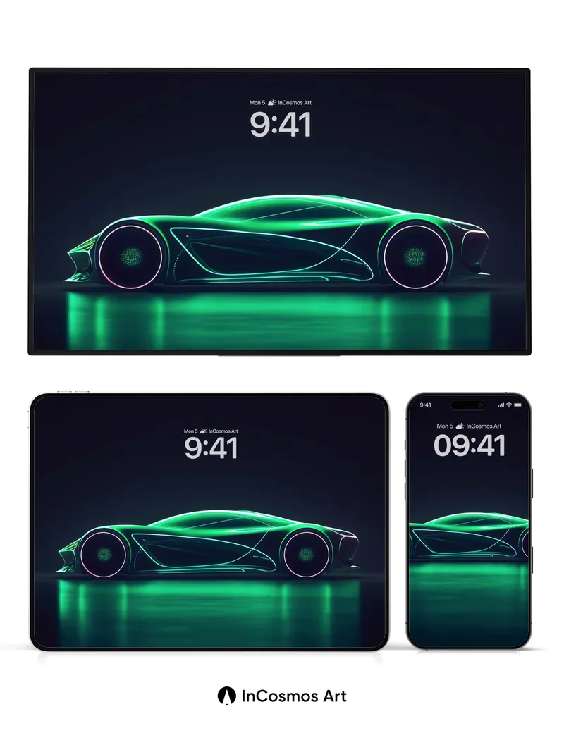 Neon Pulse Wallpaper with Electric Veins