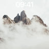 Silent Peaks Wallpaper with Cloud Veil wallpaper for iPhone, iPad & Mac