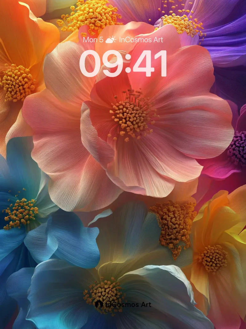 Luminous Bloom Wallpaper with Ethereal Petals