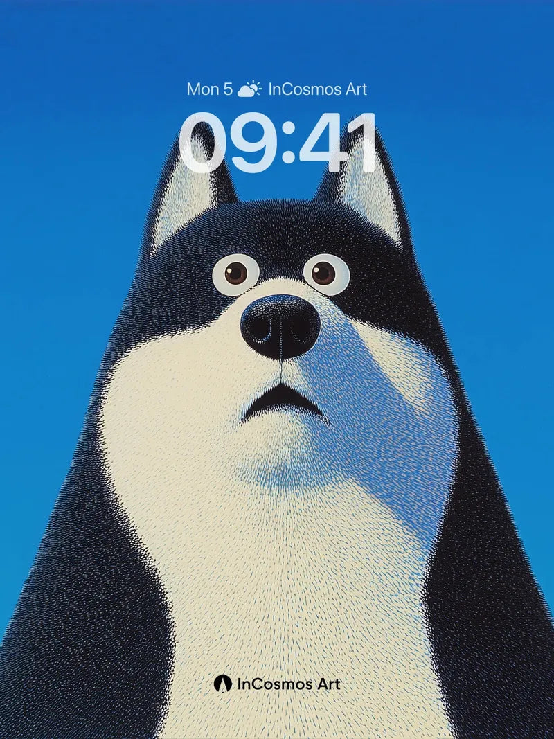 Wide-Eyed Wonder Wallpaper with Stark Contrast