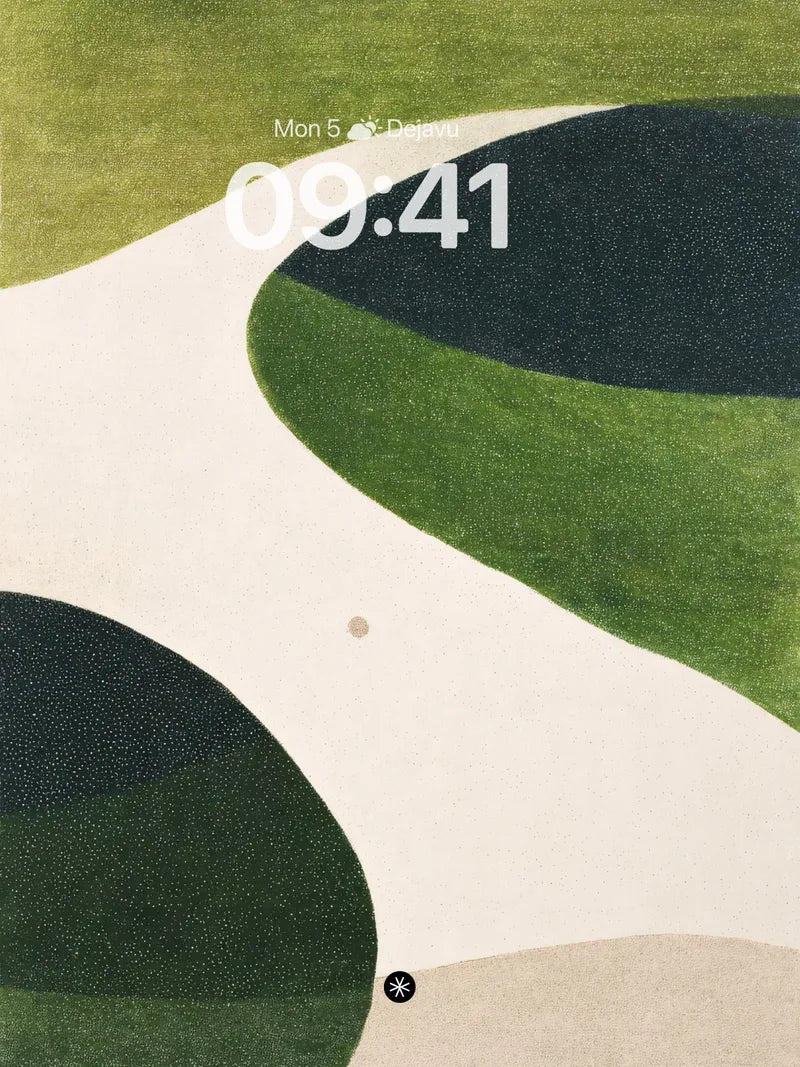 Organic Terrain Wallpaper Abstract Green Flow