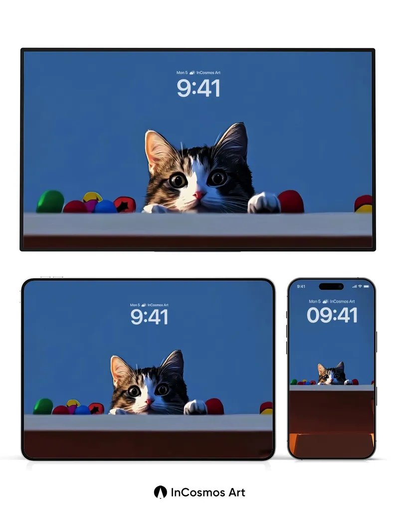 Curious Gaze Wallpaper with Playful Peek