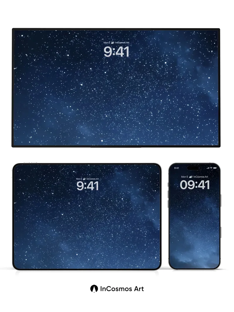 Stellar Veil Wallpaper with Cosmic Dust