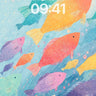 Serenity Swim Wallpaper with Rainbow Fish wallpaper for iPhone, iPad & Mac
