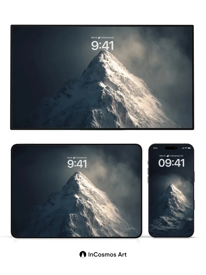 Shadowed Summit Wallpaper with Light's Edge