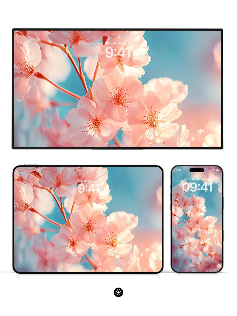 Serene Pink Petals Wallpaper in Soft Light