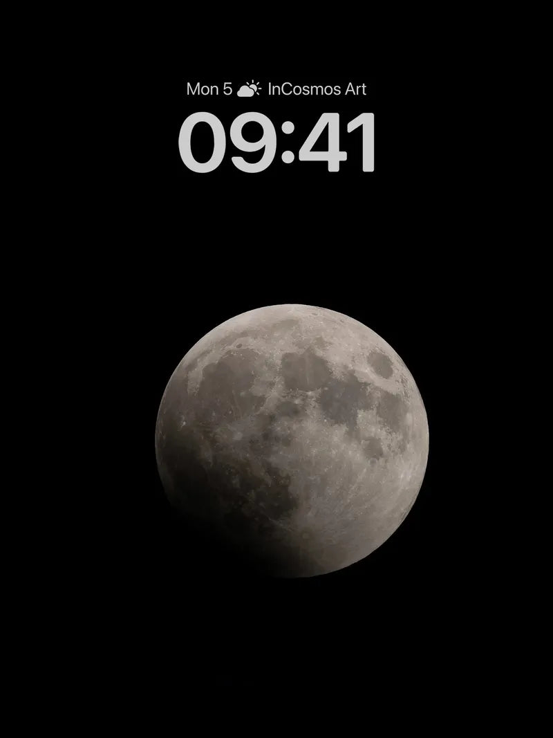 Silent Eclipse Wallpaper with Lunar Shadows