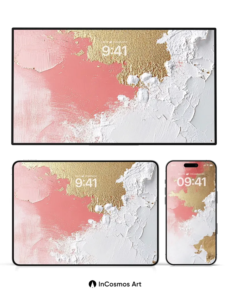 Golden Hush Wallpaper with Cracked Elegance