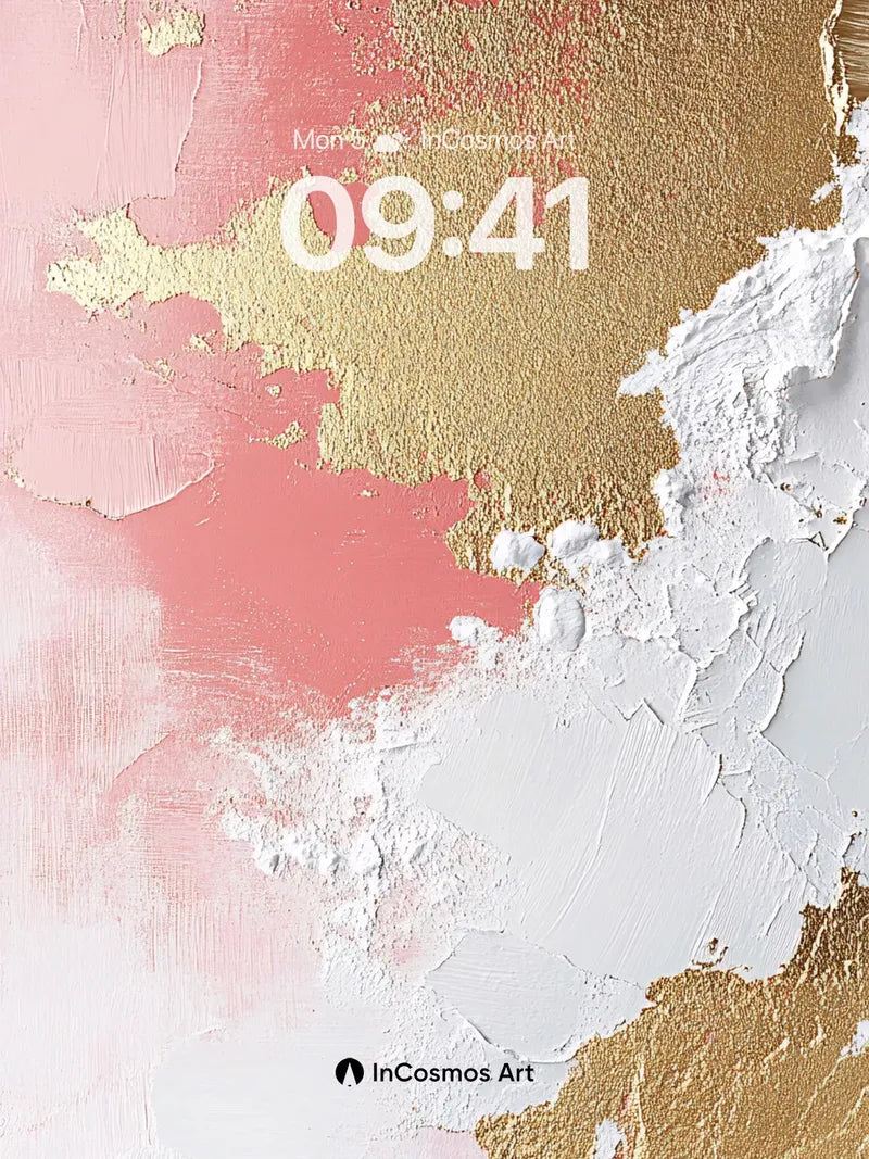 Golden Hush Wallpaper with Cracked Elegance