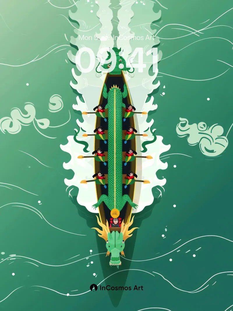 Dragon Pulse Wallpaper with Serene Waves wallpaper for iPhone, iPad & Mac