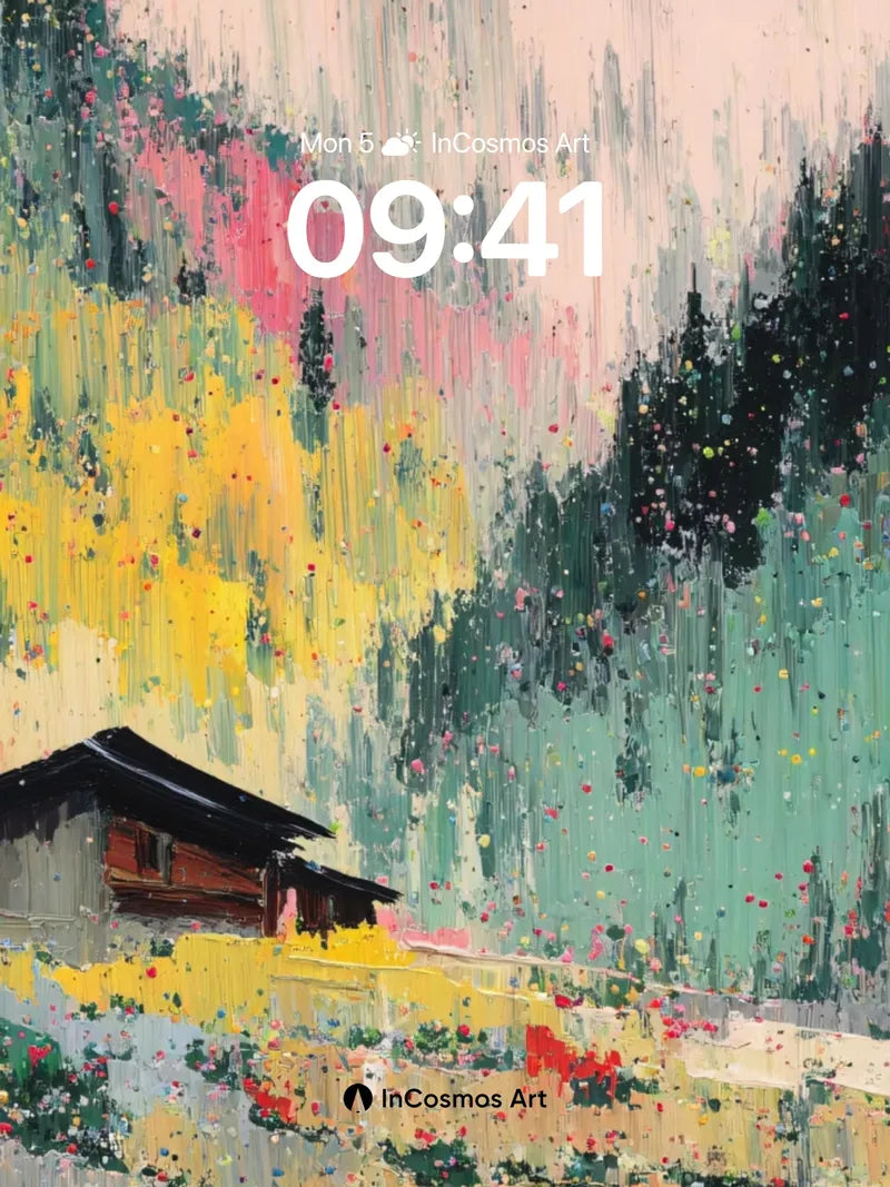 Whispering Alpine Wallpaper with Painted Light