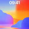 Luminous Horizon Wallpaper with Gradient Clouds wallpaper for iPhone, iPad & Mac